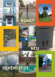 Kunstpostkarte, auch mit dem -inwischen abgerissenen- Fliederhof von Bruno Groth (unten link); künsterlische Gestaltung: Dagmar Schmidt